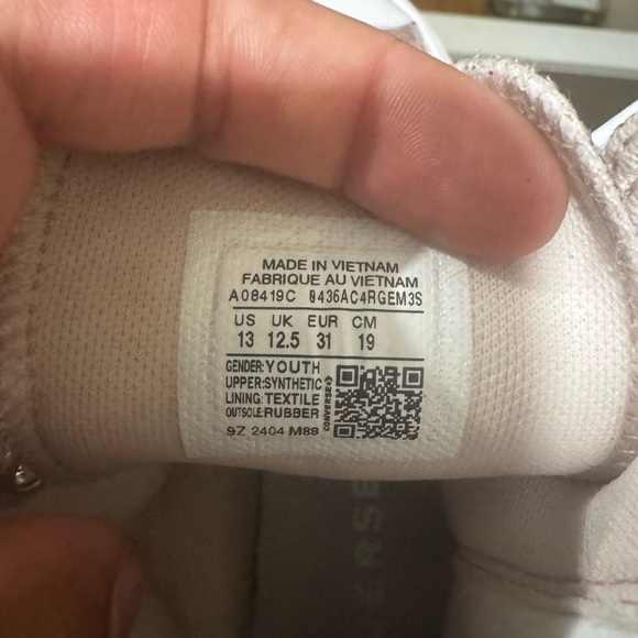 Converse Glittery Pink High-Top Kids Sneakers - Picture 6 of 6